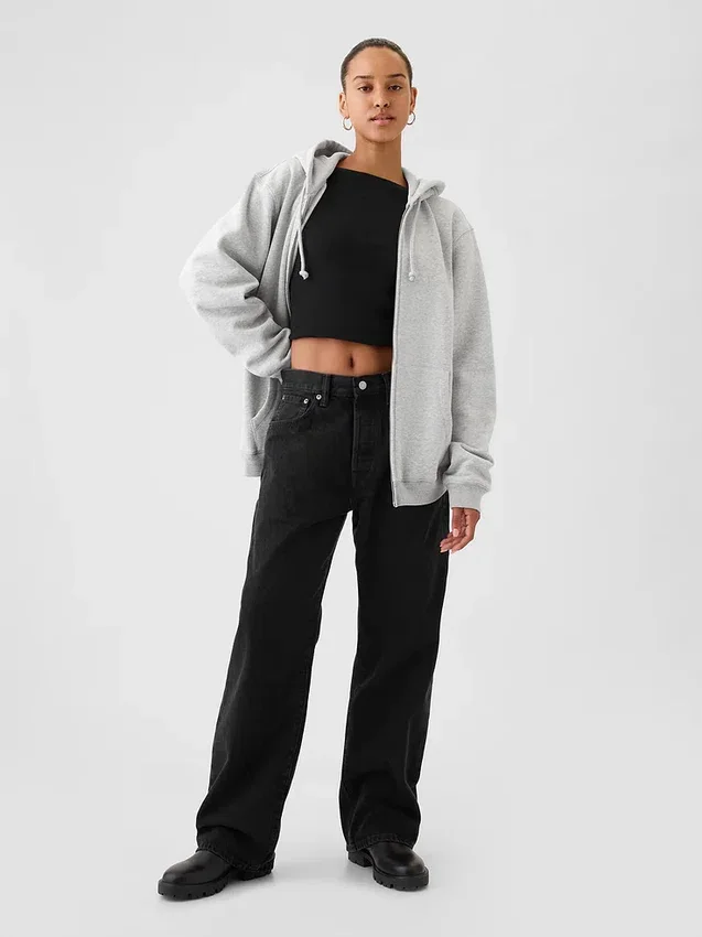 Bluza z kapturem dla dorosłych Vintagesoft Relaxed Zip