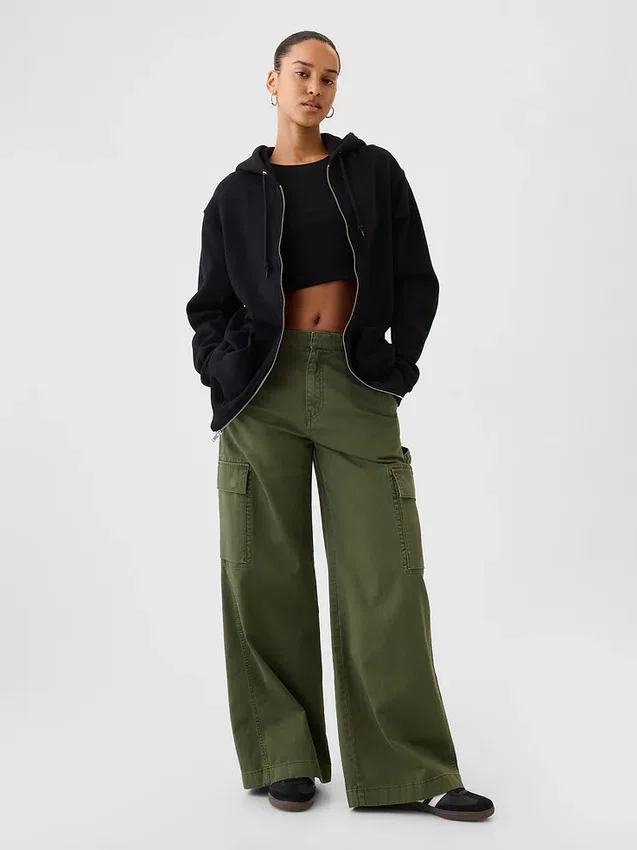 Bluza z kapturem dla dorosłych Vintagesoft Relaxed Zip