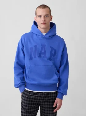 Bluza z kapturem dla dorosłych Vintagesoft z nadrukiem logo