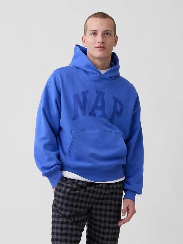 Bluza z kapturem dla dorosłych Vintagesoft z nadrukiem logo