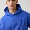 Bluza z kapturem dla dorosłych Vintagesoft z nadrukiem logo