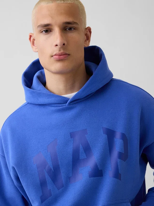 Bluza z kapturem dla dorosłych Vintagesoft z nadrukiem logo