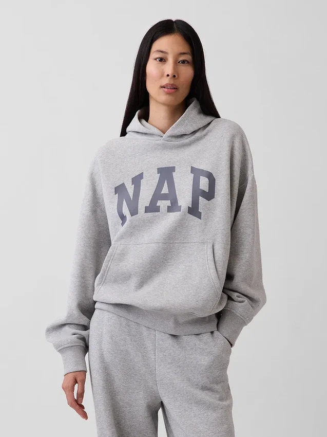 Bluza z kapturem dla dorosłych Vintagesoft z nadrukiem logo