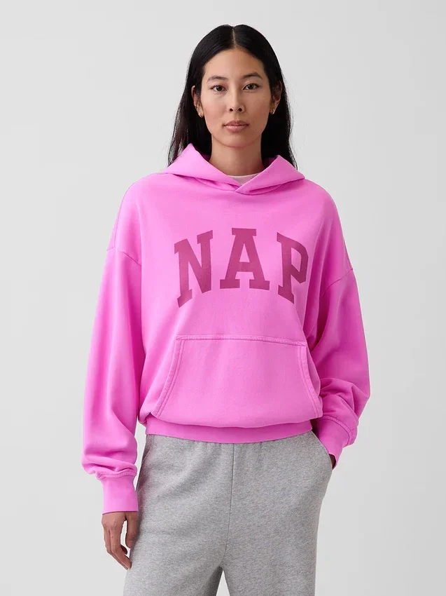 Bluza z kapturem dla dorosłych Vintagesoft z nadrukiem logo