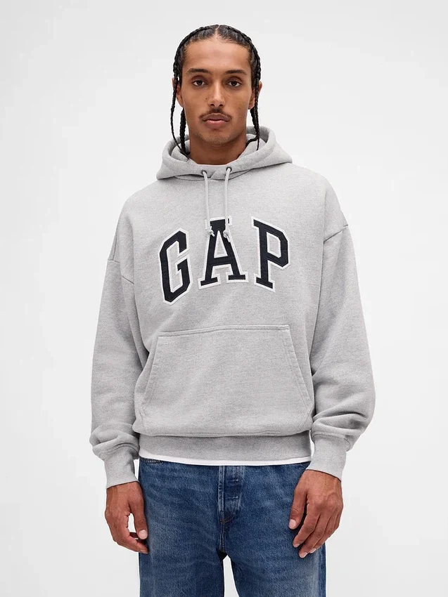 Bluza z kapturem dla dorosłych z bardzo grubej dzianiny frotte typu French Terry, oversize, z logo