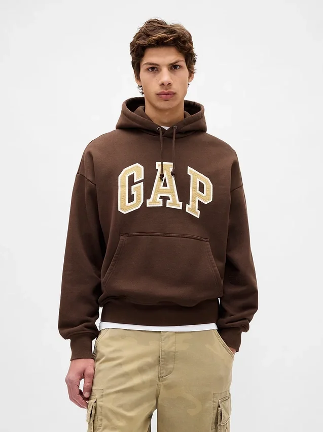 Bluza z kapturem dla dorosłych z bardzo grubej dzianiny frotte typu French Terry, oversize, z logo