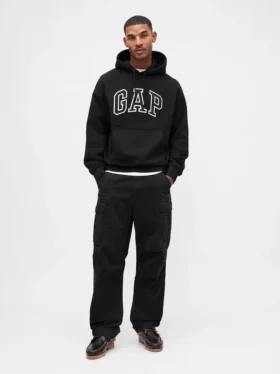 Bluza z kapturem dla dorosłych z bardzo grubej dzianiny frotte typu French Terry, oversize, z logo