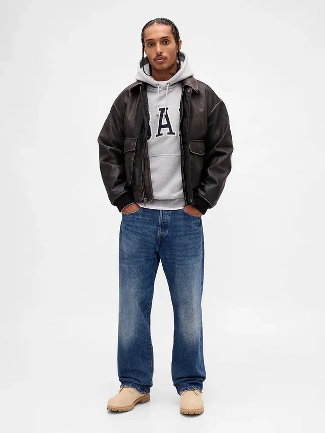 Bluza z kapturem dla dorosłych z bardzo grubej dzianiny frotte typu French Terry, oversize, z logo