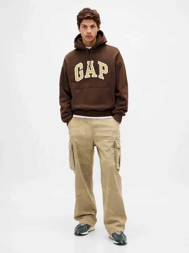 Bluza z kapturem dla dorosłych z bardzo grubej dzianiny frotte typu French Terry, oversize, z logo