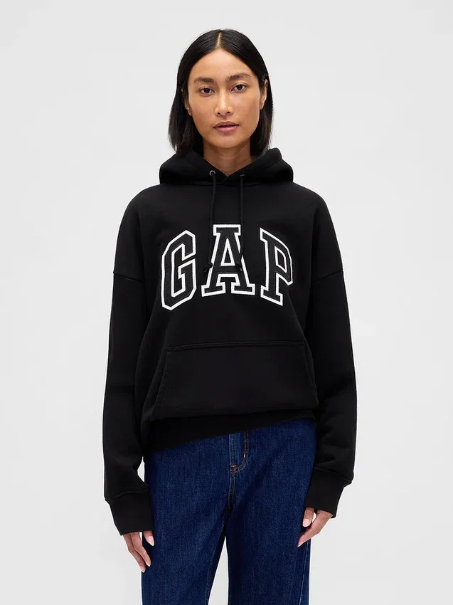 Bluza z kapturem dla dorosłych z bardzo grubej dzianiny frotte typu French Terry, oversize, z logo