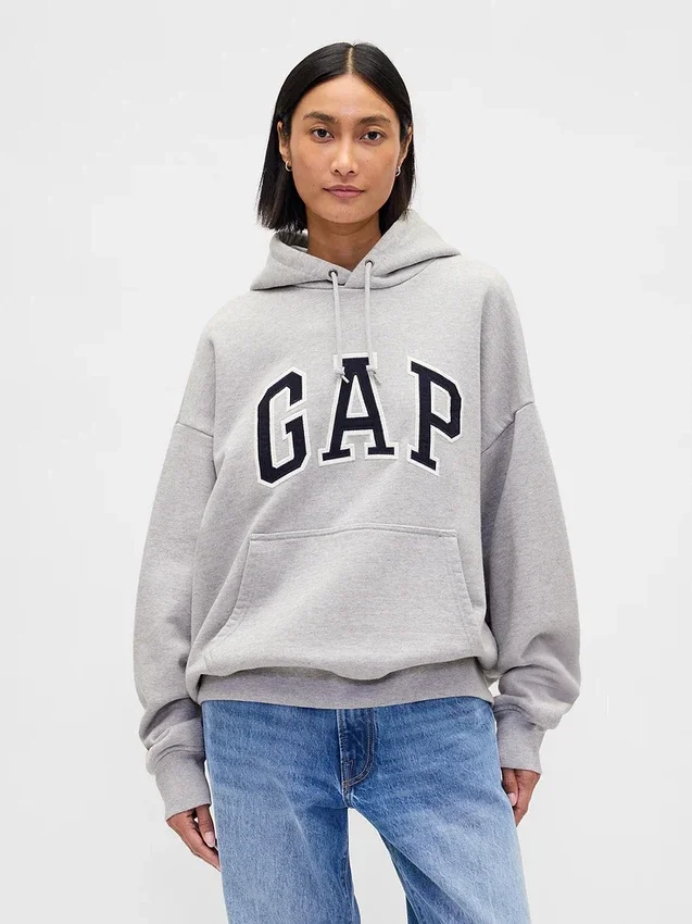 Bluza z kapturem dla dorosłych z bardzo grubej dzianiny frotte typu French Terry, oversize, z logo