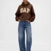 Bluza z kapturem dla dorosłych z bardzo grubej dzianiny frotte typu French Terry, oversize, z logo