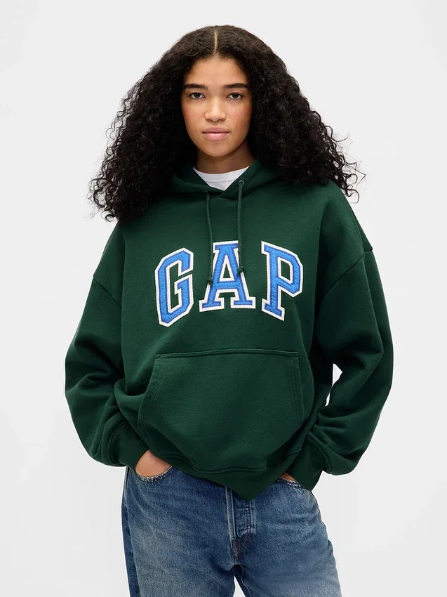 Bluza z kapturem dla dorosłych z bardzo grubej dzianiny frotte typu French Terry, oversize, z logo
