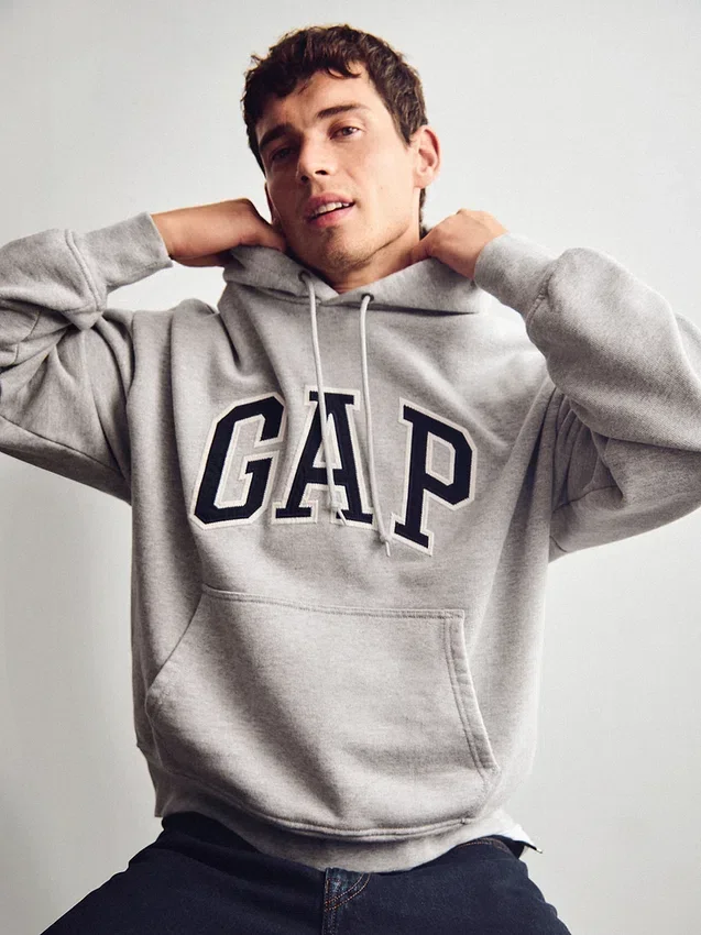 Bluza z kapturem dla dorosłych z bardzo grubej dzianiny frotte typu French Terry, oversize, z logo