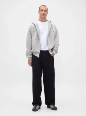 Bluza z kapturem dla dorosłych z bardzo grubej dzianiny frotte z zamkiem błyskawicznym