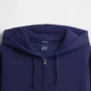 Bluza z kapturem dla dorosłych z bardzo grubej dzianiny frotte z zamkiem błyskawicznym