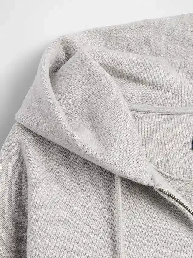 Bluza z kapturem dla dorosłych z bardzo grubej dzianiny frotte z zamkiem błyskawicznym