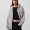 Bluza z kapturem dla dorosłych z bardzo grubej dzianiny frotte z zamkiem błyskawicznym