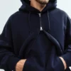 Bluza z kapturem dla dorosłych z bardzo grubej dzianiny frotte z zamkiem błyskawicznym