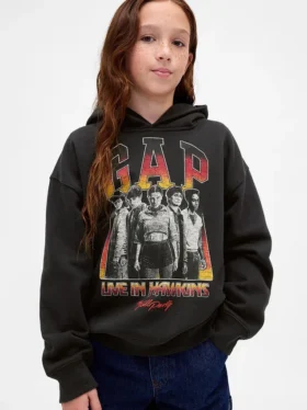 Bluza z kapturem dla dzieci „Stranger Things” z nadrukiem Vintagesoft