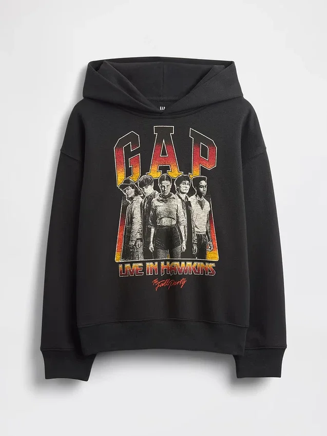 Bluza z kapturem dla dzieci „Stranger Things” z nadrukiem Vintagesoft