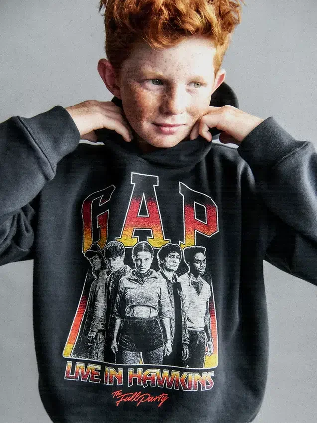 Bluza z kapturem dla dzieci „Stranger Things” z nadrukiem Vintagesoft
