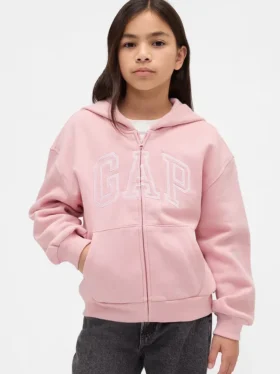 Bluza z kapturem dla dzieci Vintagesoft z Arch Logo GAP