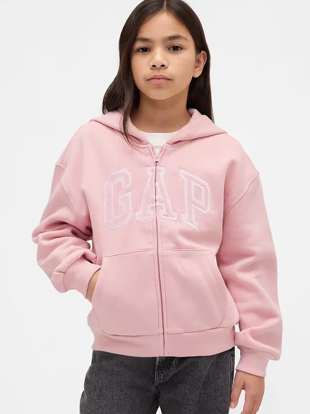 Bluza z kapturem dla dzieci Vintagesoft z Arch Logo GAP