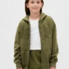 Bluza z kapturem dla dzieci Vintagesoft z logo i zamkiem