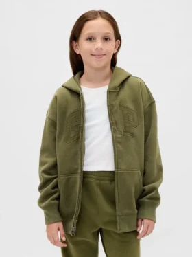 Bluza z kapturem dla dzieci Vintagesoft z logo i zamkiem