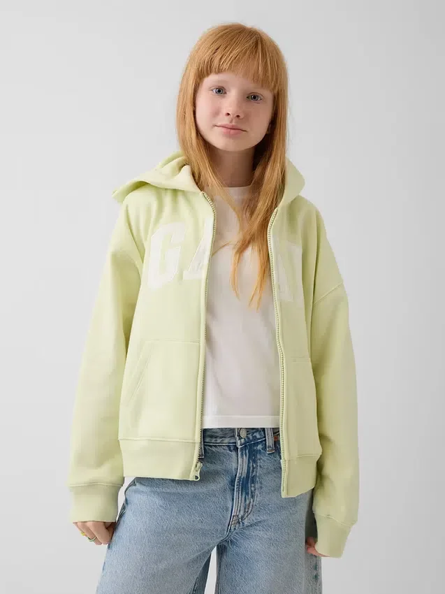 Bluza z kapturem dla dzieci Vintagesoft z logo i zamkiem