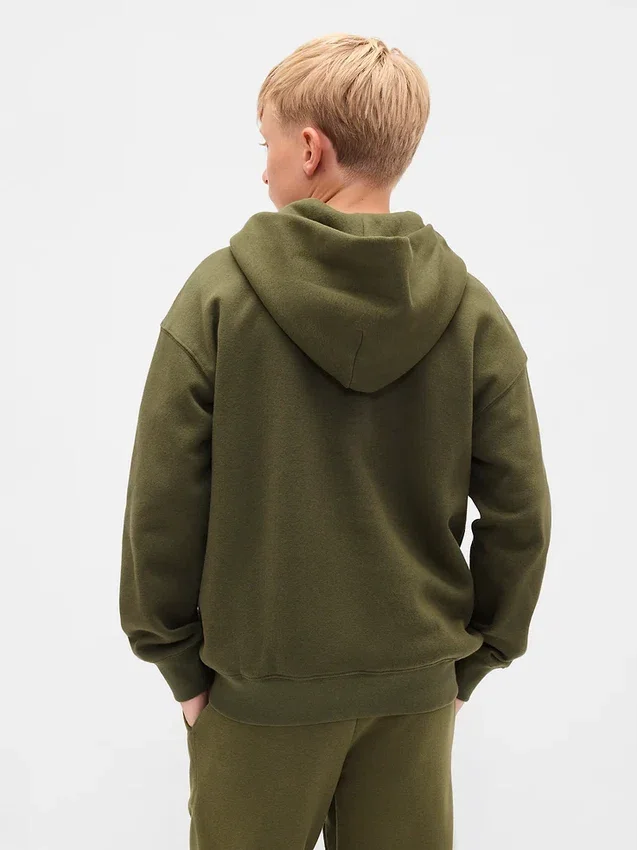 Bluza z kapturem dla dzieci Vintagesoft z logo i zamkiem