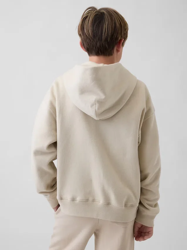 Bluza z kapturem dla dzieci Vintagesoft z logo i zamkiem