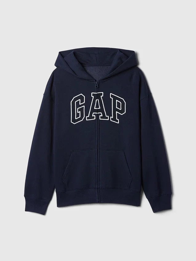 Bluza z kapturem dla dzieci Vintagesoft z logo i zamkiem