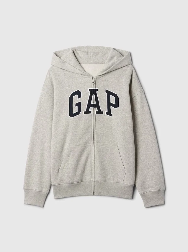 Bluza z kapturem dla dzieci Vintagesoft z logo i zamkiem