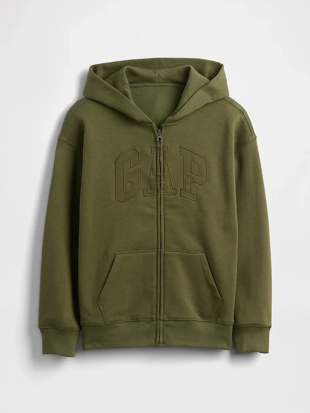 Bluza z kapturem dla dzieci Vintagesoft z logo i zamkiem