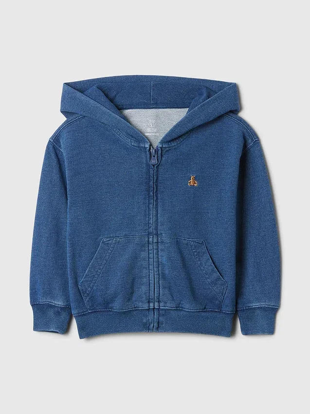 Bluza z kapturem dla niemowląt i Maluchów Vintagesoft Relaxed Zip