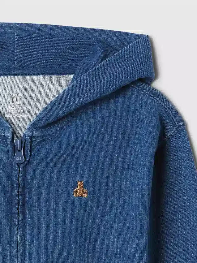 Bluza z kapturem dla niemowląt i Maluchów Vintagesoft Relaxed Zip