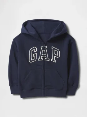 Bluza z kapturem dla niemowląt i maluchów Vintagesoft z logo i zamkiem