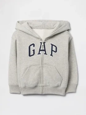 Bluza z kapturem dla niemowląt i maluchów Vintagesoft z logo i zamkiem
