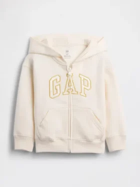 Bluza z kapturem dla niemowląt i maluchów Vintagesoft z logo i zamkiem
