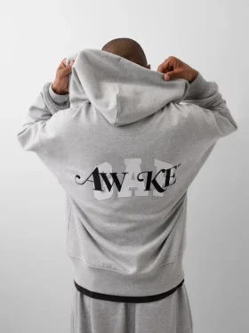 Bluza z kapturem GAP × Awake Ny z grubej dzianiny, oversize, z logo i zamkiem