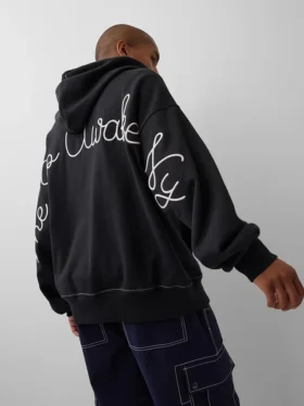 Bluza z kapturem GAP × Awake Ny z grubej dzianiny, oversize, z logo i zamkiem
