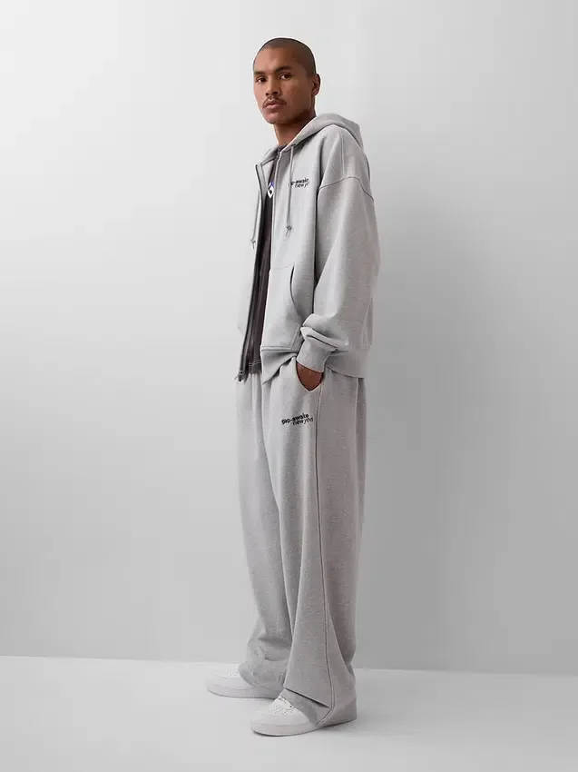 Bluza z kapturem GAP × Awake Ny z grubej dzianiny, oversize, z logo i zamkiem