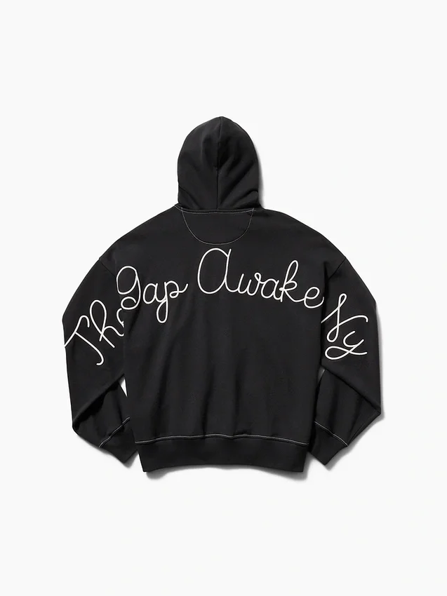 Bluza z kapturem GAP × Awake Ny z grubej dzianiny, oversize, z logo i zamkiem