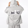 Bluza z kapturem GAP × Awake Ny z grubej dzianiny, oversize, z logo i zamkiem