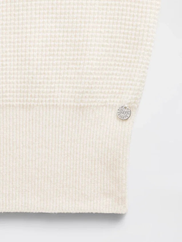 Bluza z kapturem GAP × Summer Fridays CashSoft Waffle Crop