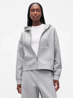 Bluza z kapturem GapFit Oversized z zamkiem