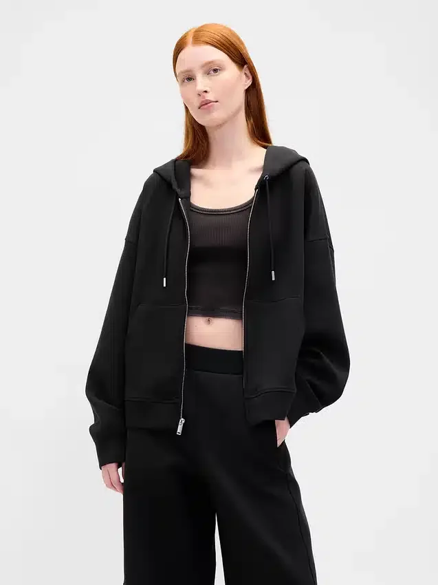 Bluza z kapturem GapFit Oversized z zamkiem