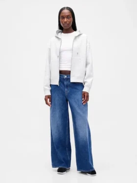 Bluza z kapturem GapFit Oversized z zamkiem